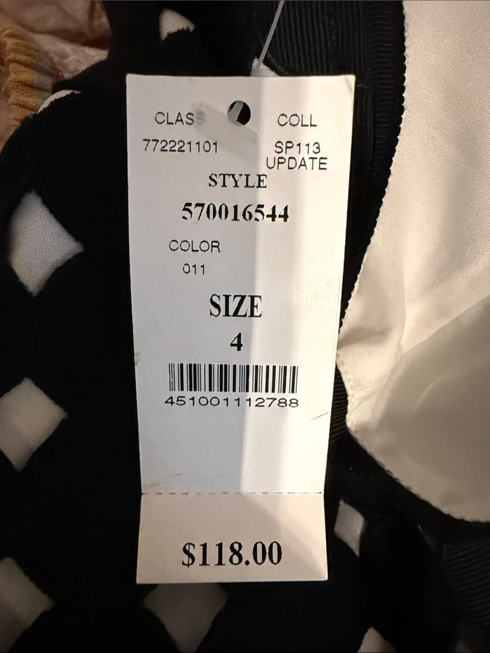 White House Black Market Black and White Patterned Pencil Skirt